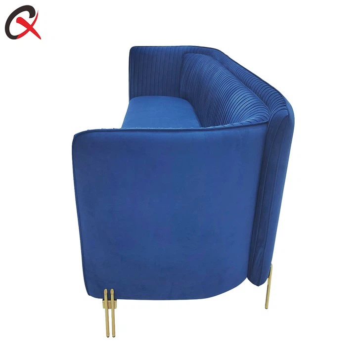 3 Seater Blue Sofa